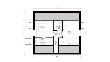 ERDOL 1 - Version Rechts (Wohnzimmer auf der rechten Seite) - Dachgeschossausbau - Beispielvorschlag